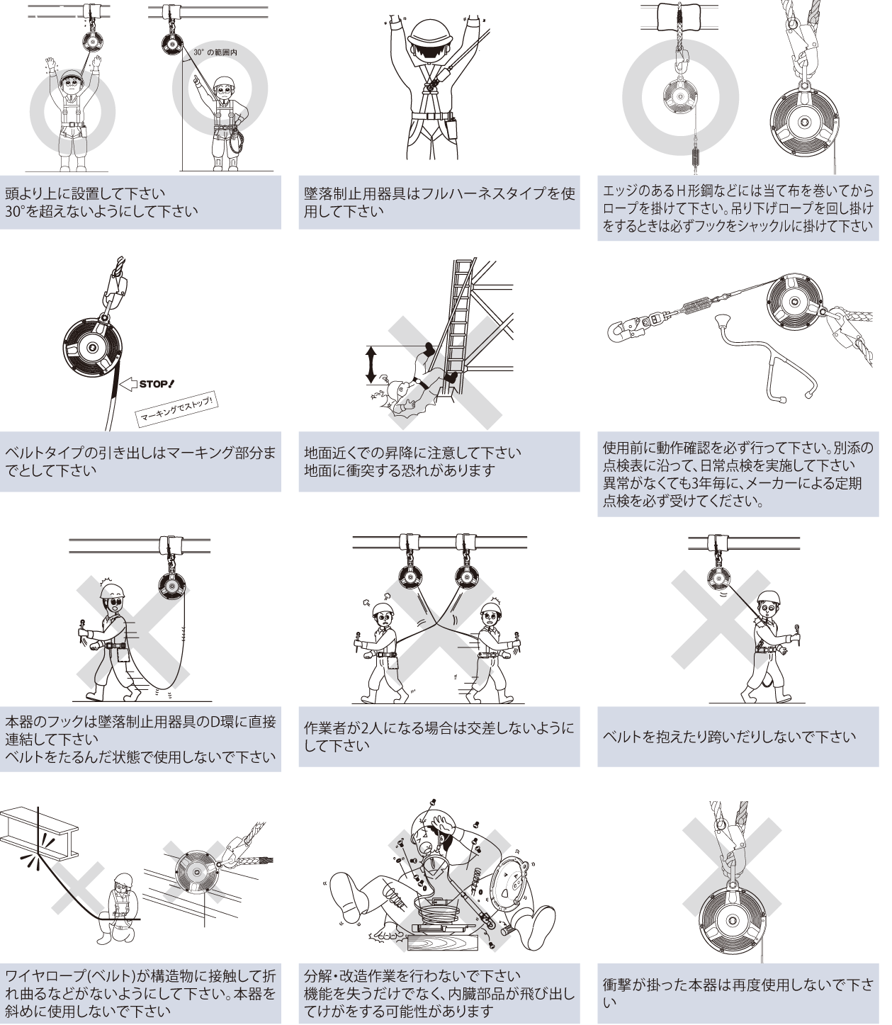 ついに再販開始！】 コメオくんタイタン セイフティブロック ワイヤーロープ式 SB10 安全帯 落下防止 電気工事 高所での安全作業 